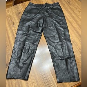 Genuine Leather, Lined,  High Rise Pants Size 12P